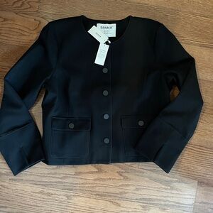 NWT SPANX® BLACK PONTE LADY JACKET Size XL